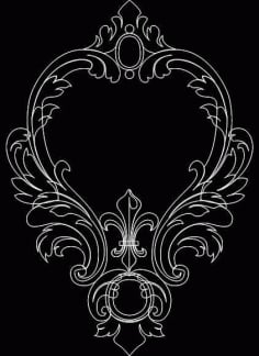 Mirror Frame 0555 Free DXF Vectors File