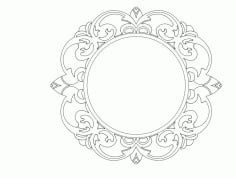 Mirror Frame Design 056 Free DXF Vectors File