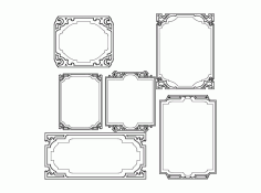 Mirror Frames Design 033 Free DXF Vectors File
