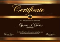 Modern Certificate Creative Design Free Vector