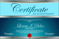 Modern Certificate Creative Design Free Vector Set
