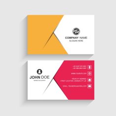 Modern Colorful Business Card Template Vector Free Vector