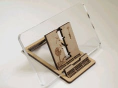 Modern Phone Stand Laser Cut DXF File