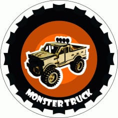 Monster Truck Laser Cut DXF File