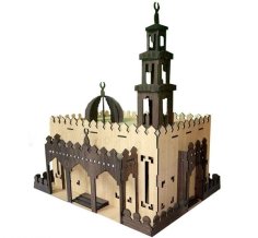 Mosque Wooden Puzzle Architectural Model Free Laser Cut File