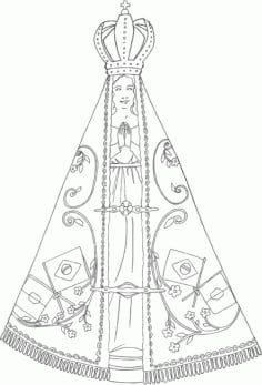 Mother Goddess Sketch CDR Vectors File