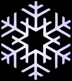 Motif Blue Snowflake Vector SVG File