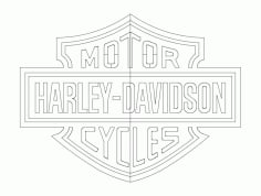 Motor Harley-Davidson Cycles Laser Cut Design DXF File