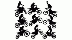 Motorbike Vector Pack Silhouette CDR File