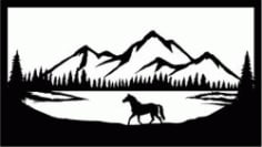 Mountain View Silhouette CDR Vectors File