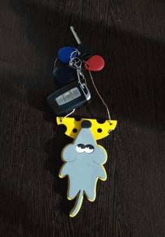 Mouse Custom Rat Keychain Gift Laser Cutting Template Free CDR File