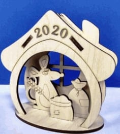 Mouse House 2020 for Laser Cut CNC CDR File