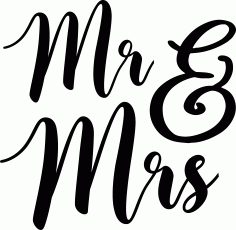 Mr Mrs Wedding SVG File
