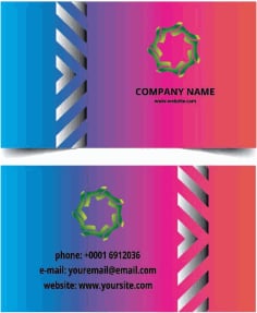 Multicolor Business Card Template, Multicolor Visiting Card Design Vector File