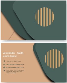 Multilayer 3D Business Card Template Design Free Vector