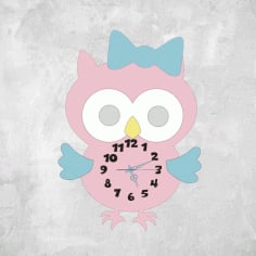 Multilayer Owl Clock CNC Laser Cutting Free Vector CDR File