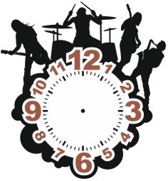 Musical Wall Clock Layout CDR File