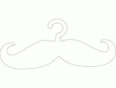 Mustache Line Art DXF File