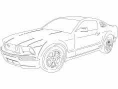 New Mustang Free DXF Vectors File