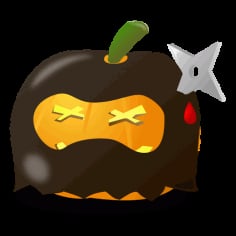 Ninja Pumpkin Vector SVG File