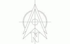 North Arrow Symbol Free DXF Vectors File