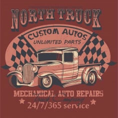North Truck Design Vector Free CDR Vectors File