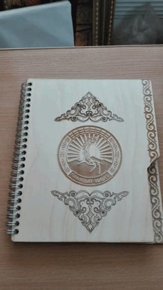 Notebook Cover Laser Cutting Design CDR File