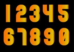 Numerical Digit 1 2 3 4 5 6 7 8 9 0 Template Free Vector