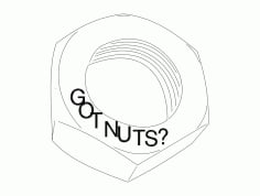 Nut Free DXF Vectors File