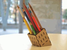 Office Essential Pencil Holder DXF File