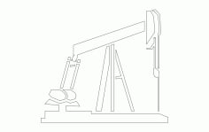 Oil Pump Jack Free DXF Vectors File
