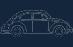 Old Car Free DXF Vectors File