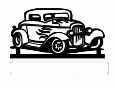 Old Car Template Free DXF Vectors File