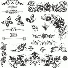 Ornaments Nsect Set Free CDR Vectors File