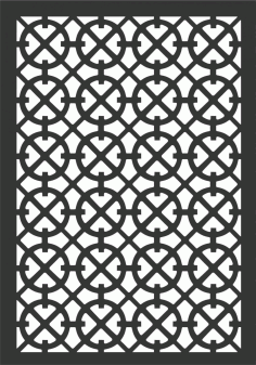 Outdoor Decorative Metal Privacy Geometric Screen Panel DXF File