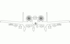 Outline Aircraft Silhouette Free DXF File