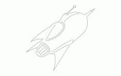 Outline Flying Aircraft Silhouette Free DXF File