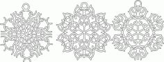 Outline Snowflake Piece CDR File
