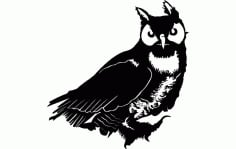 Owl Vector Free Dxf File For Cnc DXF Vectors File
