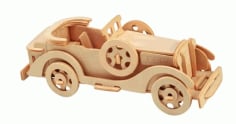 Packard Twelve Car Model 3D Wooden Puzzle Kids Toys Gifts CDR File