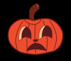 Painted Halloween Pumpkin Vector SVG File