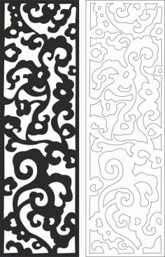 Pair of Room Divider Art Panel DXF File