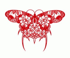Paper Cut Butterfly Design Free Vector