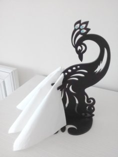 Peacock Paper Napkin Holder Table Organizer 37 X 23 CDR File for Laser Cutting