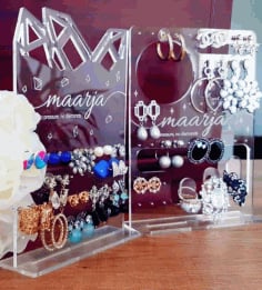 Personalized Earring Holder Jewelry Display Stand PDF File