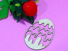 Personalized Easter Bunny Egg Ornament for Decoration Vector File for Laser Cutting