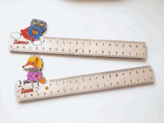 Personalized Kids Rulers Laser Cut Free CDR Vectors File
