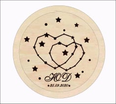 Personalized Wedding Ring Holder Wedding Ring Pillow Laser Cut CDR File