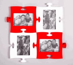 Photo Frame Puzzle Laser Cut Free Vector CDR File