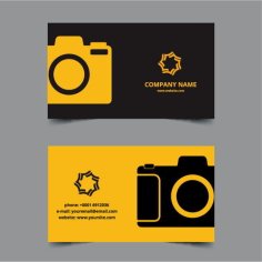Photo Studio Business Card Free Vector